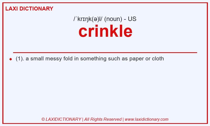 Definition crinkle in American English
