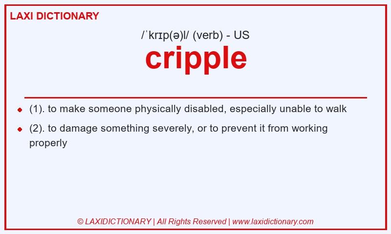 Definition cripple in American English