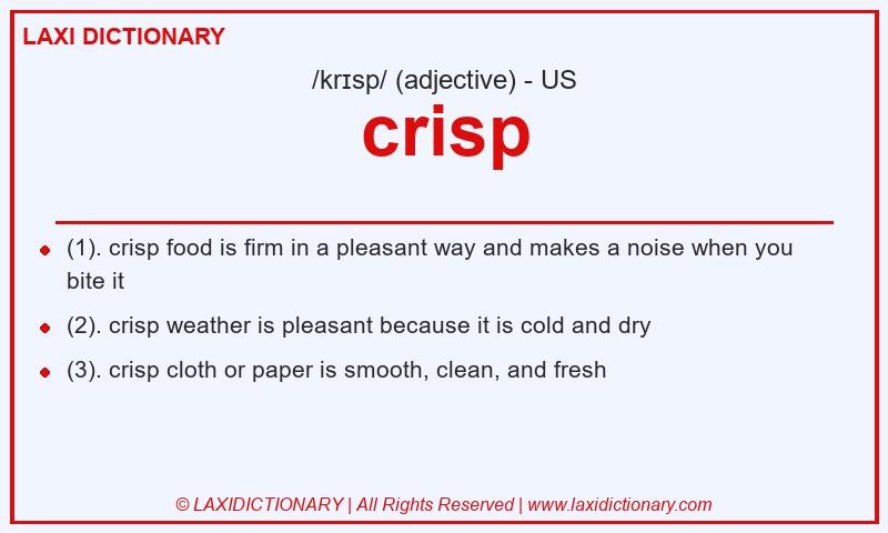 Definition crisp in American English