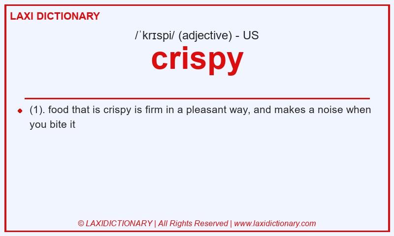 Definition crispy in American English