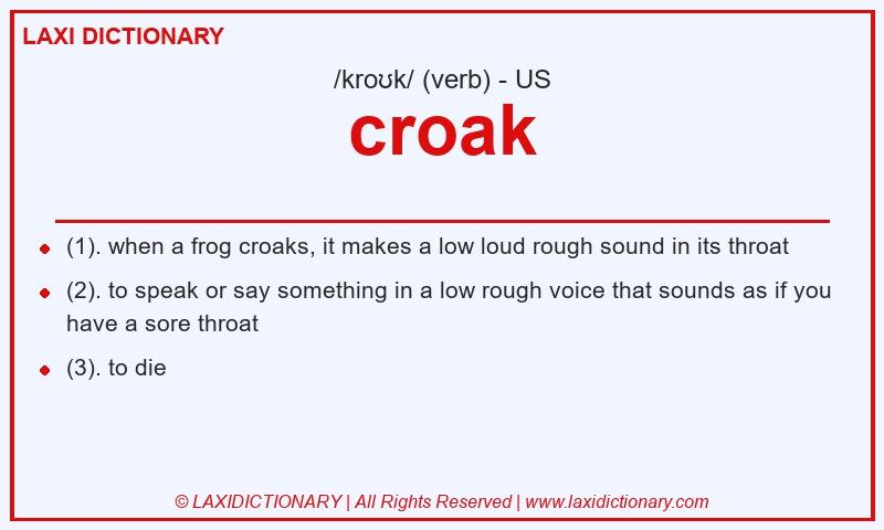 Definition croak in American English