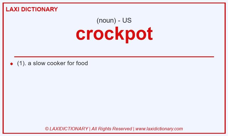 Definition crockpot in American English