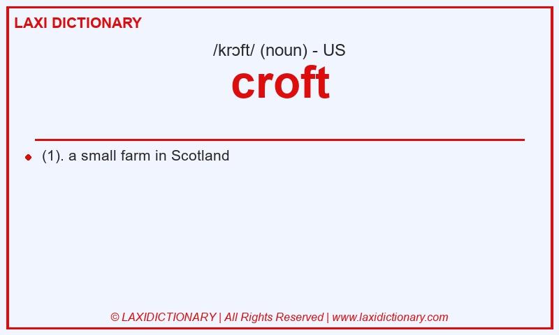 Definition croft in American English