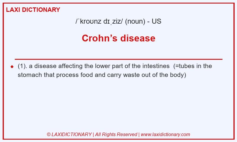 Definition Crohn’s disease in American English