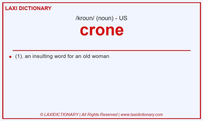 Definition crone in American English