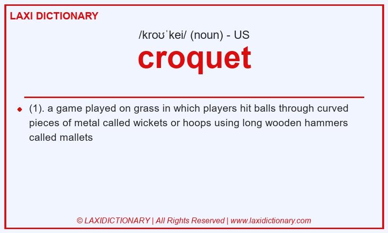Definition croquet in American English