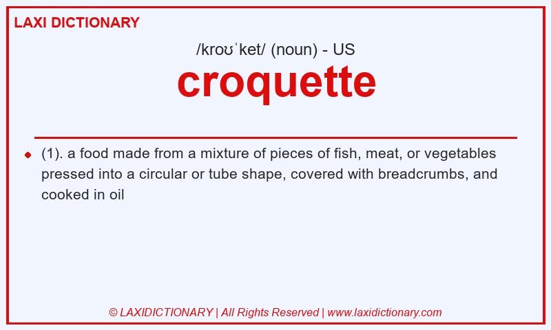 Definition croquette in American English