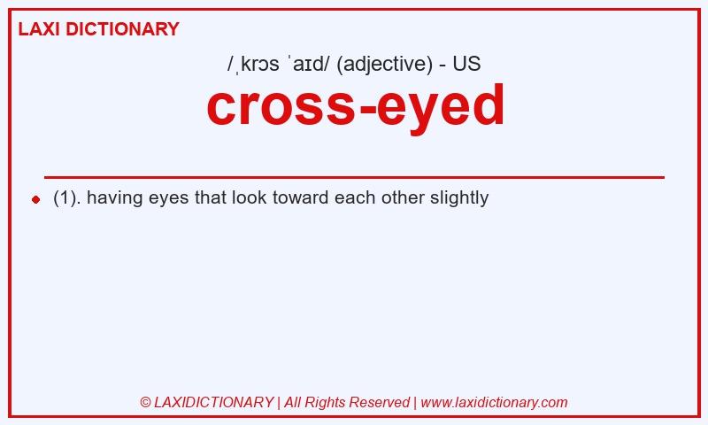 Definition cross-eyed in American English