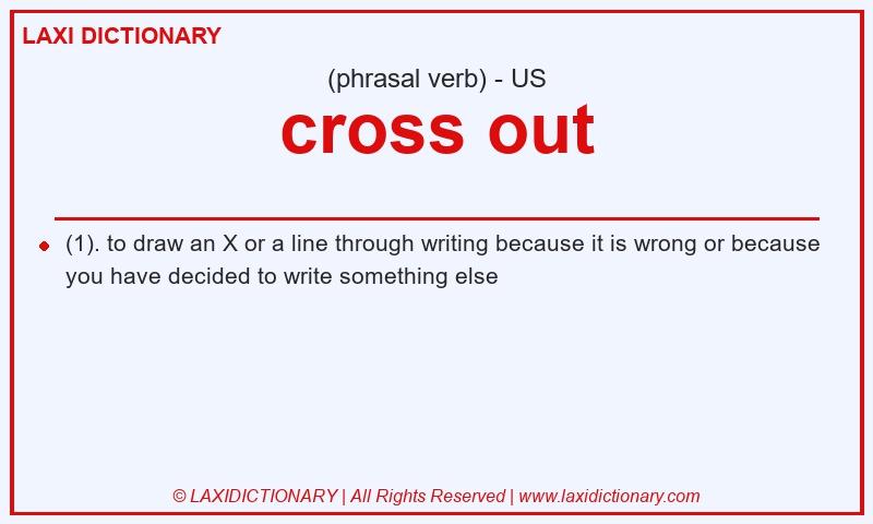 Definition cross out in American English