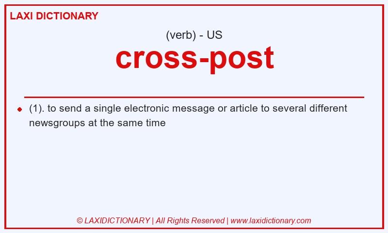 Definition cross-post in American English