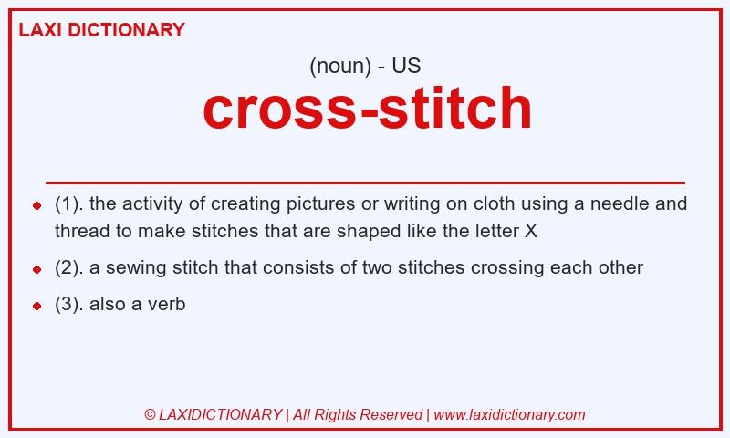 Definition cross-stitch in American English