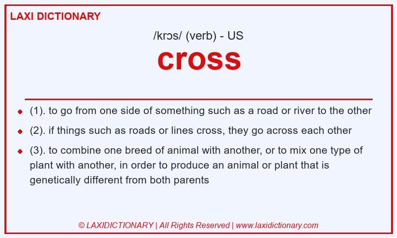Definition cross in American English