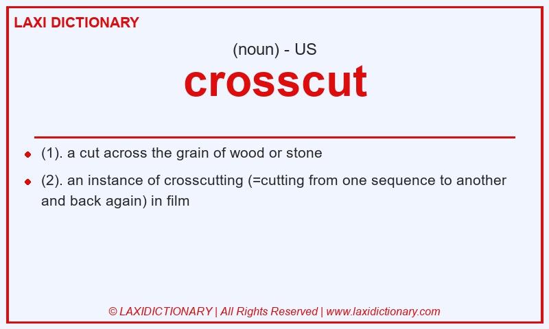 Definition crosscut in American English