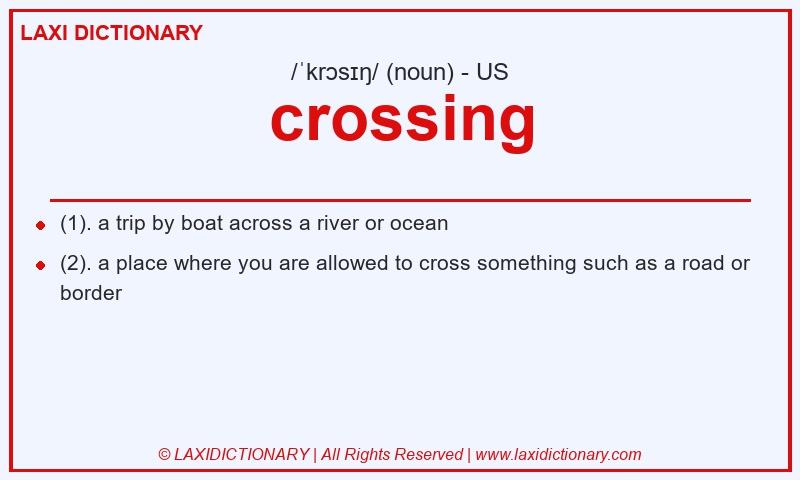 Definition crossing in American English