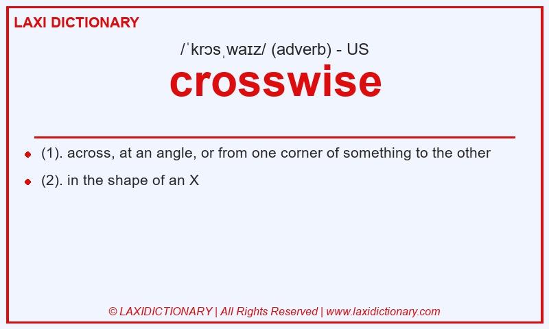 Definition crosswise in American English