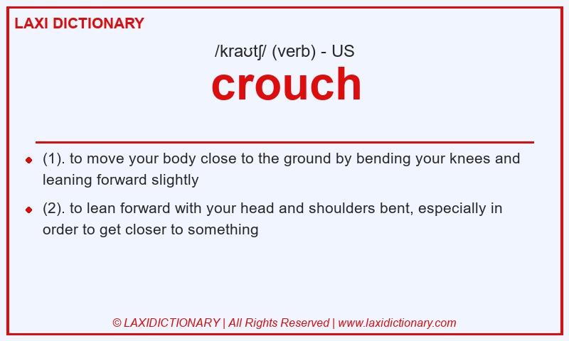 Definition crouch in American English