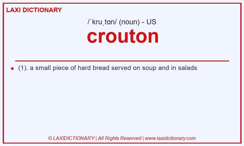 Definition crouton in American English