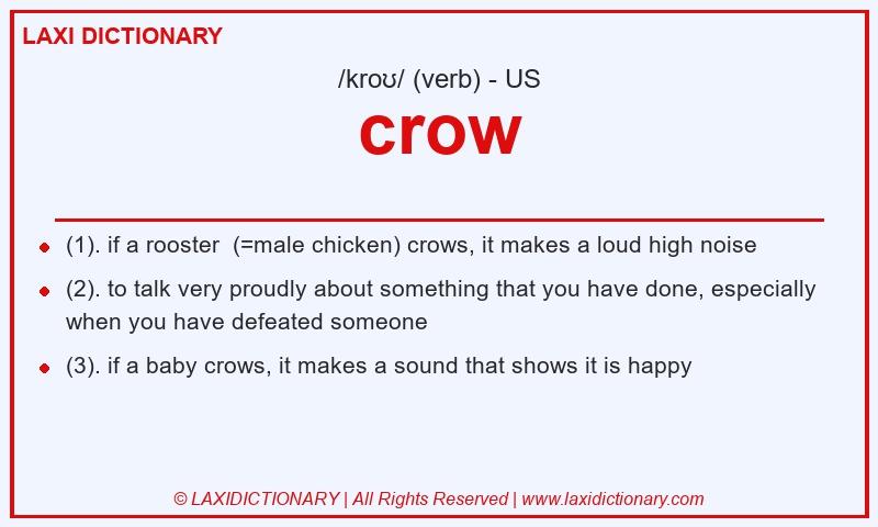 Definition crow in American English