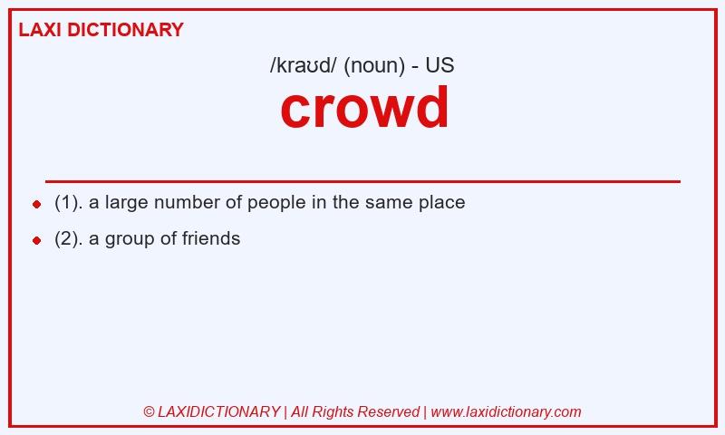 Definition crowd in American English