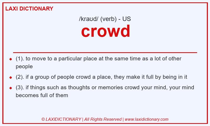 Definition crowd in American English
