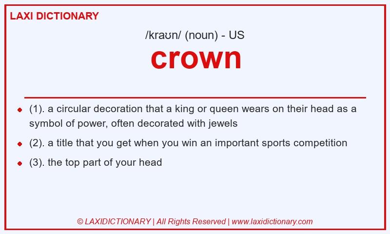 Definition crown in American English