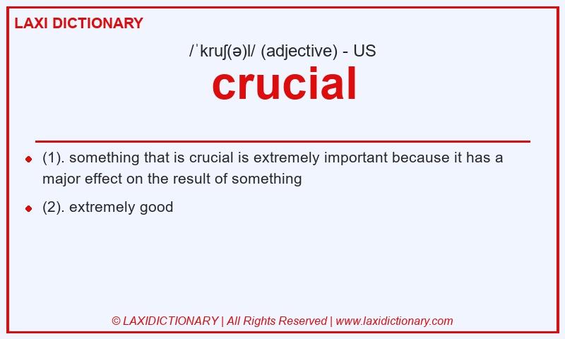 Definition crucial in American English