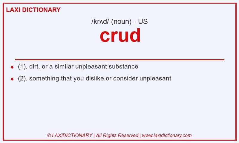 Definition crud in American English