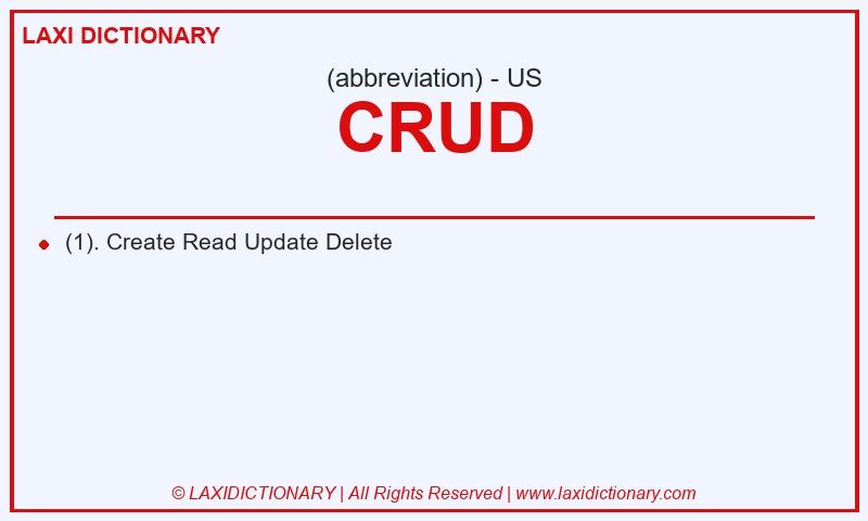 Definition CRUD in American English