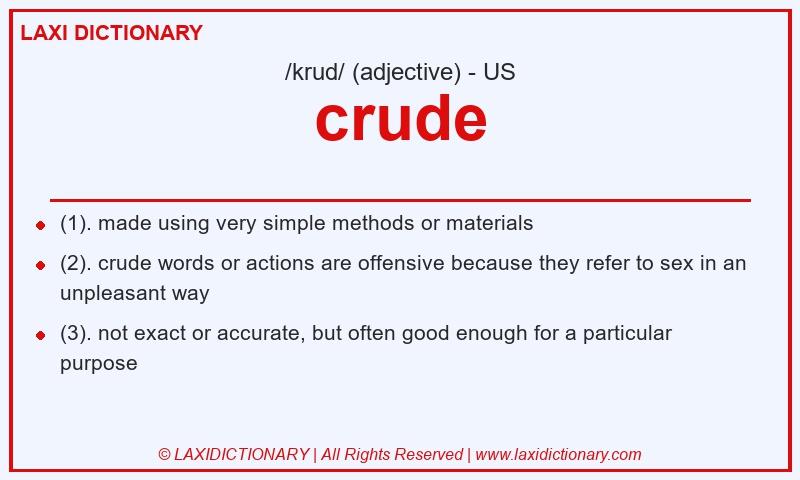 Definition crude in American English
