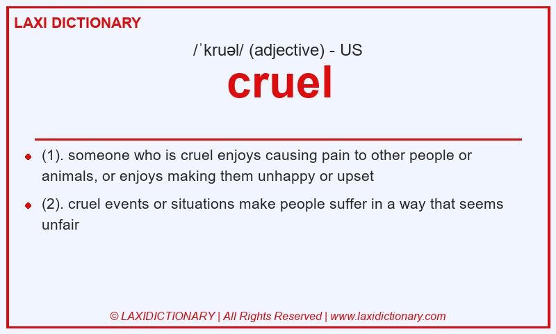 Definition cruel in American English