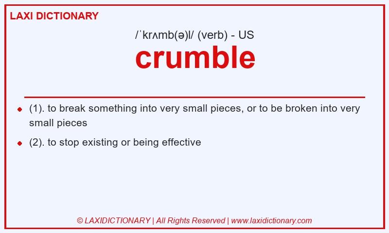 Definition crumble in American English