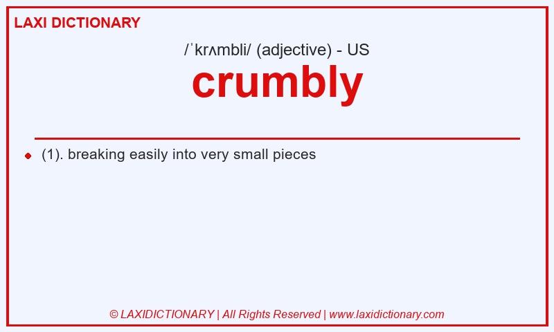 Definition crumbly in American English