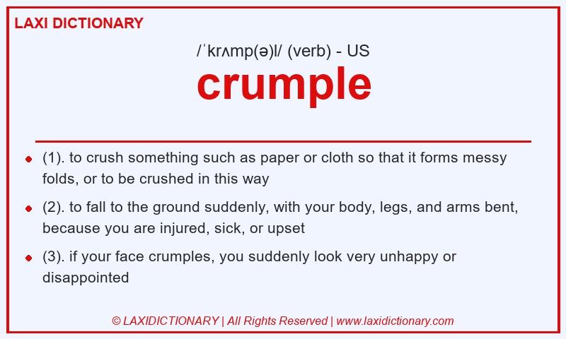 Definition crumple in American English