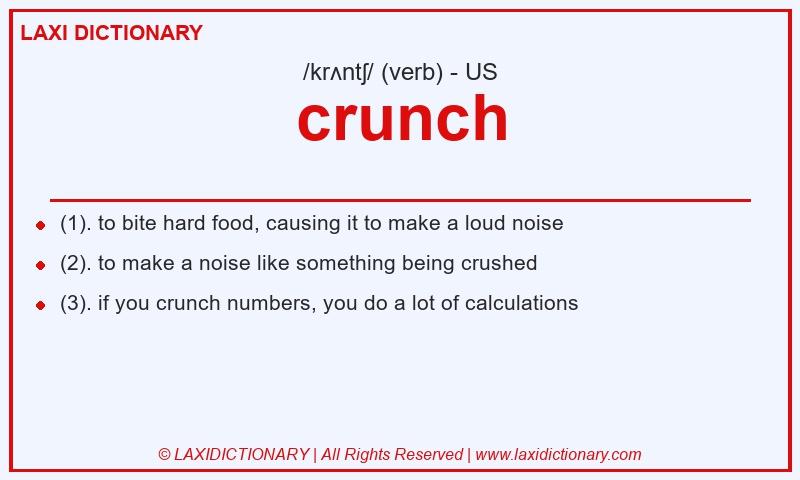 Definition crunch in American English