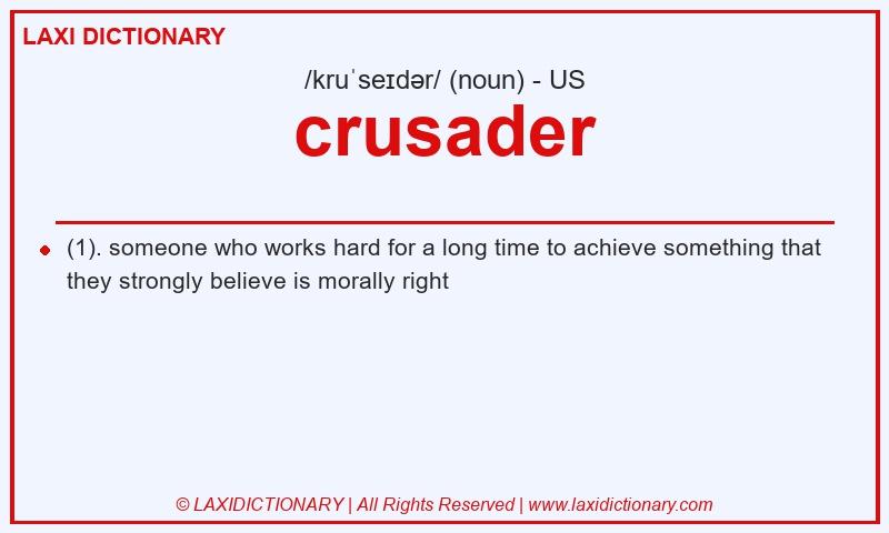 Definition crusader in American English