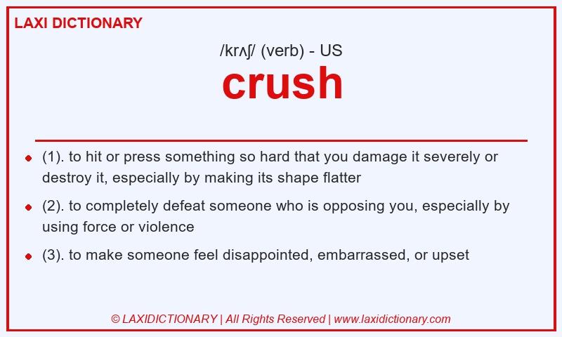 Definition crush in American English