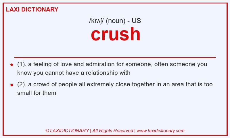 Definition crush in American English