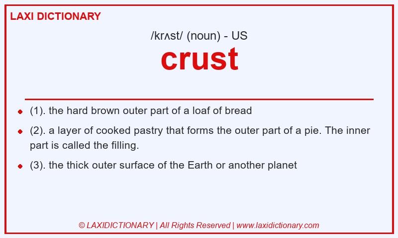 Definition crust in American English