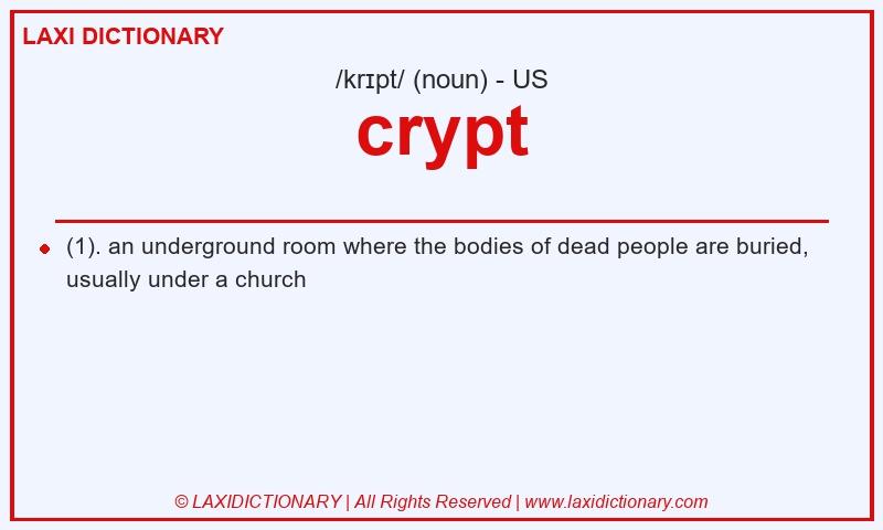 Definition crypt in American English