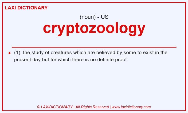 Definition cryptozoology in American English