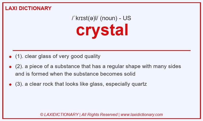 Definition crystal in American English