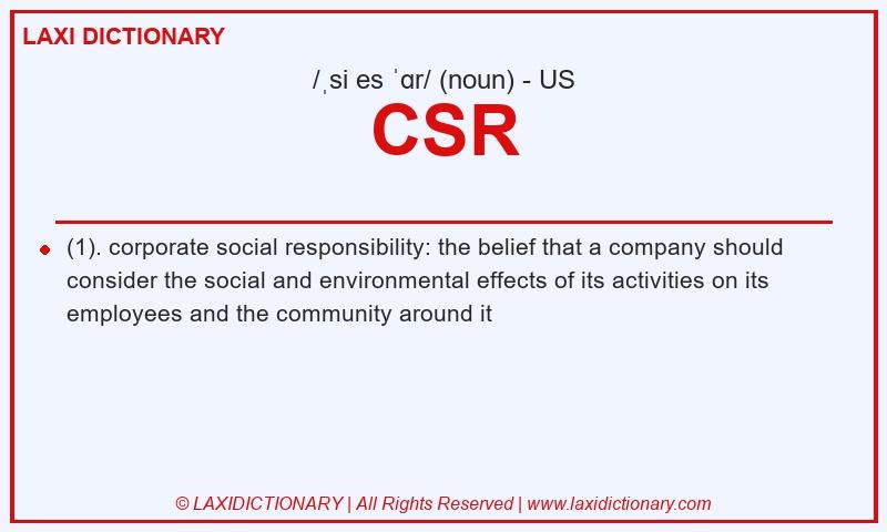 Definition CSR in American English