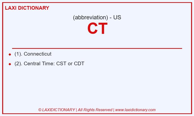 Definition CT in American English