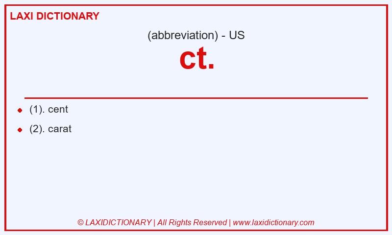 Definition ct. in American English