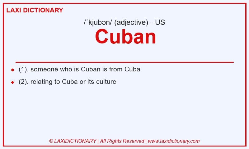 Definition Cuban in American English