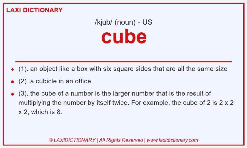 Definition cube in American English
