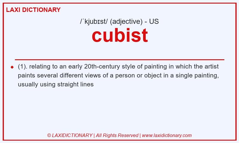 Definition cubist in American English