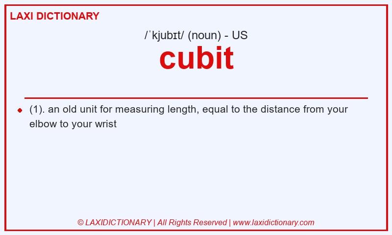 Definition cubit in American English