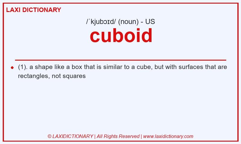 Definition cuboid in American English