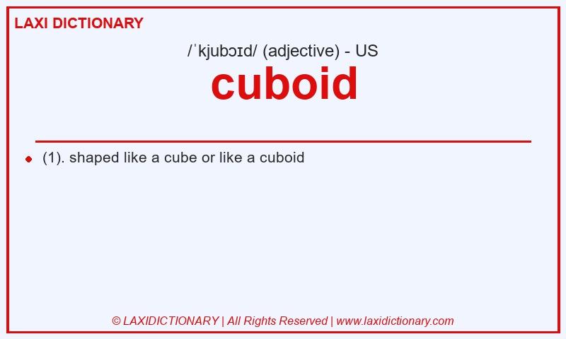 Definition cuboid in American English